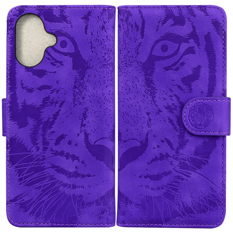 Tiger Embossing Pattern Leather Phone Case, iPhone 16e, For iPhone 16 Pro Max, For iPhone 16 Pro, For iPhone 16 Plus