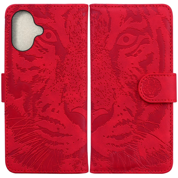 Tiger Embossing Pattern Leather Phone Case, For iPhone 16, For iPhone 15 Pro Max, For iPhone 15 Pro, For iPhone 15 Plus