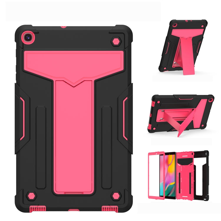 T-shaped Bracket Contrast Color Shockproof PC + Silicone Flat Protective Case, For iPad 10.2 / iPad Pro 10.5, For Samsung Galaxy Tab A8.4 (2020) T307