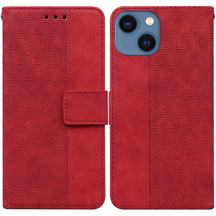 Geometric Embossed Leather Phone Case, For iPhone 16, For iPhone 15 Pro Max, For iPhone 15 Pro, For iPhone 15 Plus