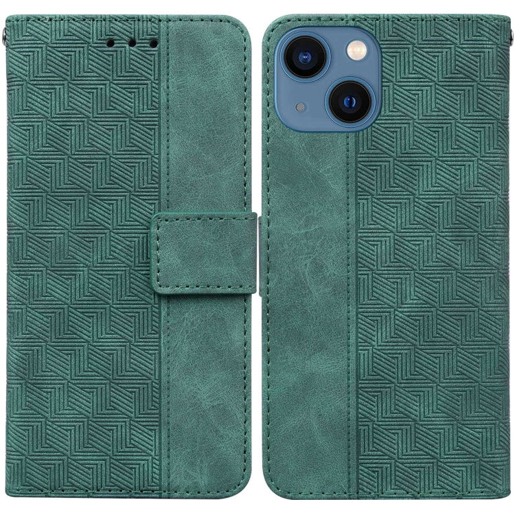 Geometric Embossed Leather Phone Case, For iPhone 16, For iPhone 15 Pro Max, For iPhone 15 Pro, For iPhone 15 Plus