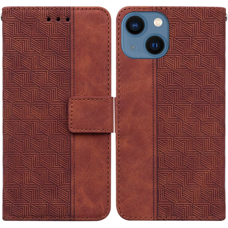 Geometric Embossed Leather Phone Case, For iPhone 16, For iPhone 15 Pro Max, For iPhone 15 Pro, For iPhone 15 Plus