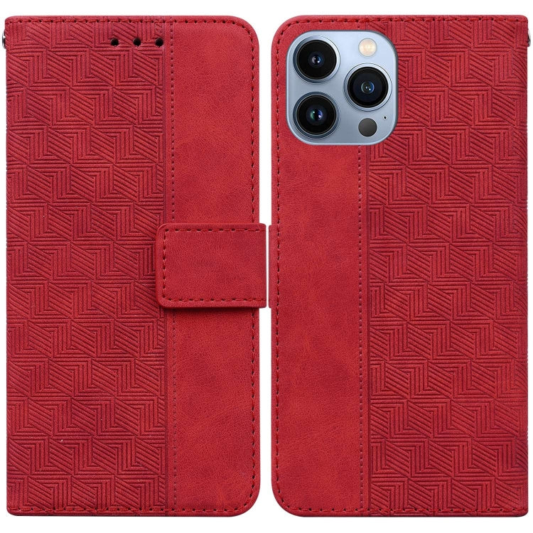 Geometric Embossed Leather Phone Case, For iPhone 16, For iPhone 15 Pro Max, For iPhone 15 Pro, For iPhone 15 Plus