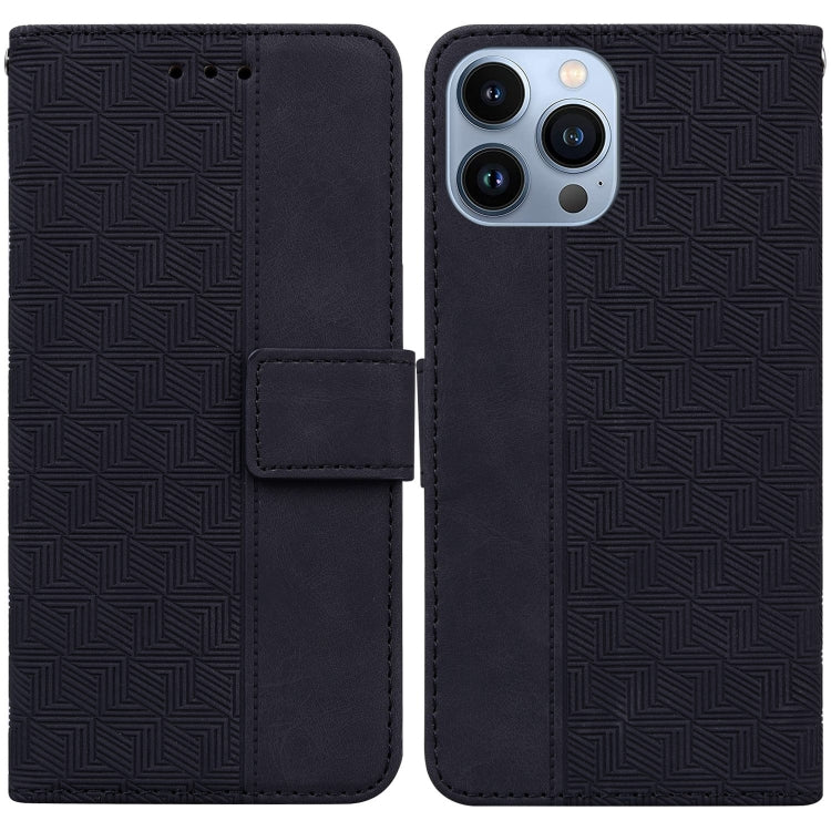 Geometric Embossed Leather Phone Case, For iPhone 16, For iPhone 15 Pro Max, For iPhone 15 Pro, For iPhone 15 Plus