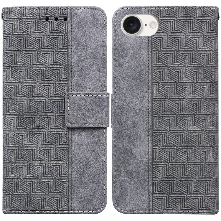 Geometric Embossed Leather Phone Case, iPhone 16e, For iPhone 16 Pro Max, For iPhone 16 Pro, For iPhone 16 Plus