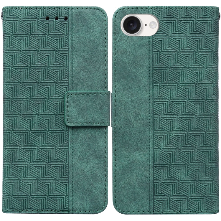 Geometric Embossed Leather Phone Case, iPhone 16e, For iPhone 16 Pro Max, For iPhone 16 Pro, For iPhone 16 Plus