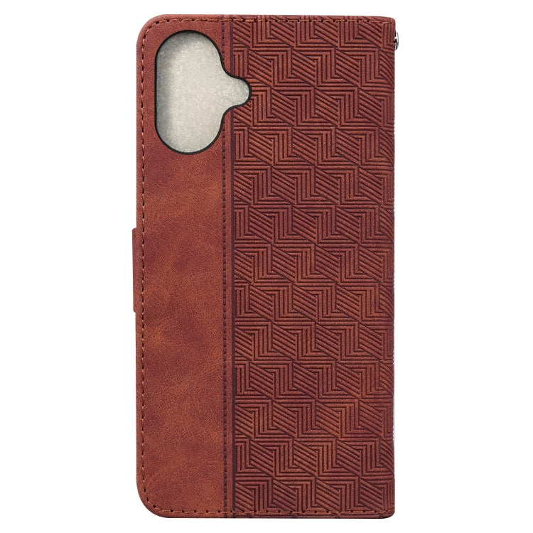 Geometric Embossed Leather Phone Case, For iPhone 16, For iPhone 15 Pro Max, For iPhone 15 Pro, For iPhone 15 Plus