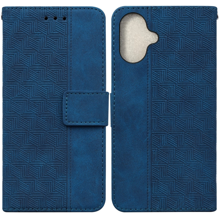 Geometric Embossed Leather Phone Case, For iPhone 16, For iPhone 15 Pro Max, For iPhone 15 Pro, For iPhone 15 Plus