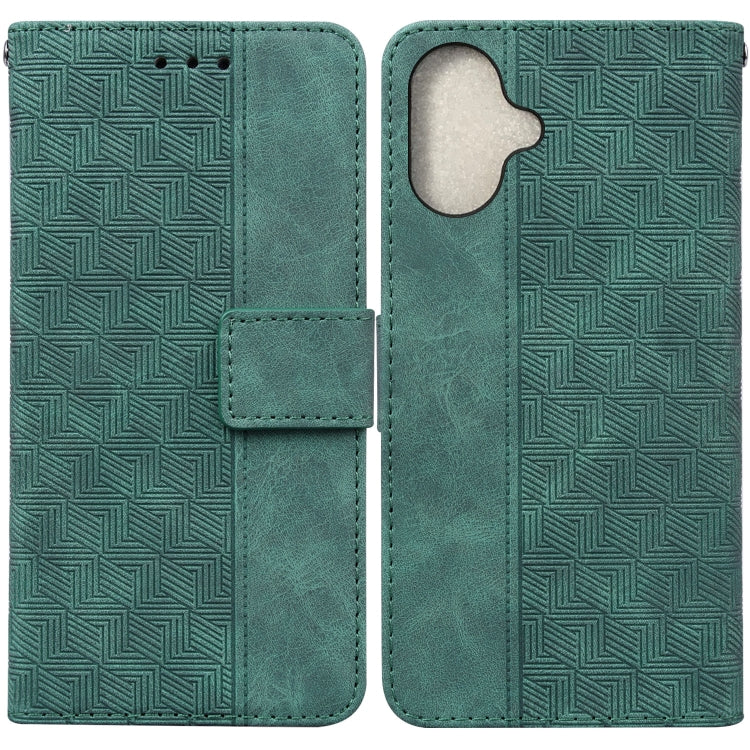 Geometric Embossed Leather Phone Case, For iPhone 16, For iPhone 15 Pro Max, For iPhone 15 Pro, For iPhone 15 Plus