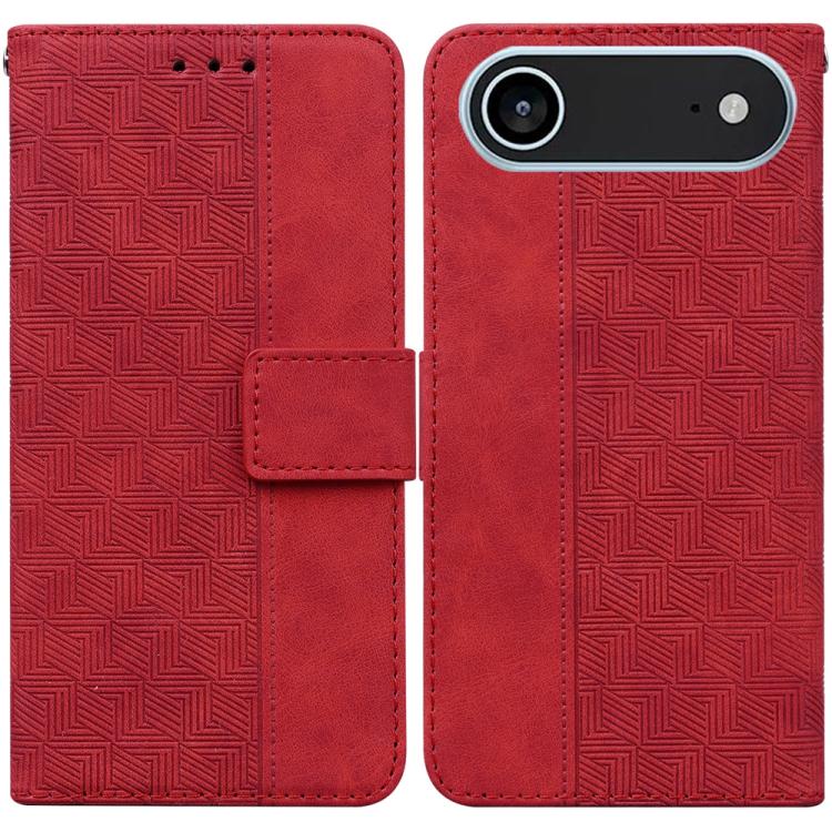 Geometric Embossed Leather Phone Case, For iPhone 17 Pro Max, For iPhone 17 Pro, For iPhone 17, For iPhone 17 Air