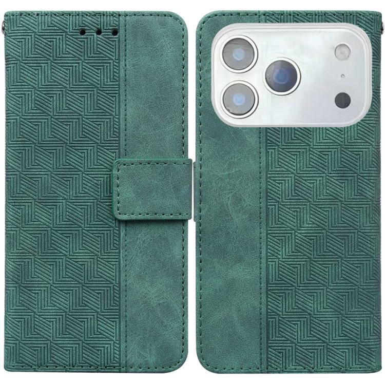 Geometric Embossed Leather Phone Case, For iPhone 17 Pro Max, For iPhone 17 Pro, For iPhone 17, For iPhone 17 Air