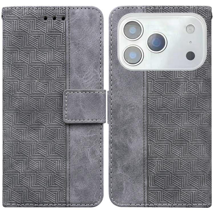 Geometric Embossed Leather Phone Case, For iPhone 17 Pro Max, For iPhone 17 Pro, For iPhone 17, For iPhone 17 Air