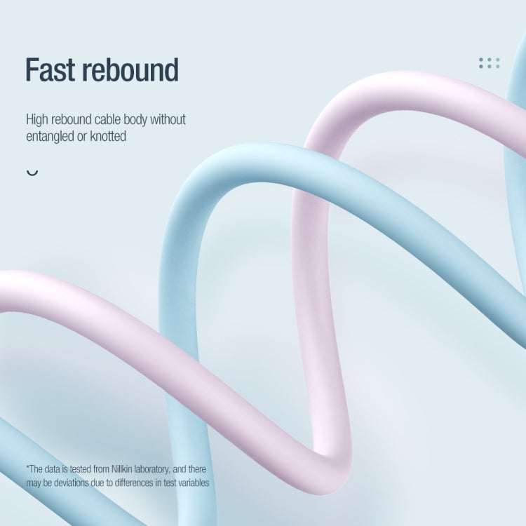 Nillkin 2.4A USB-C/Type-C to 8 Pin Silicone Data Cable, Length: 1.2m, Type-C to 8 Pin