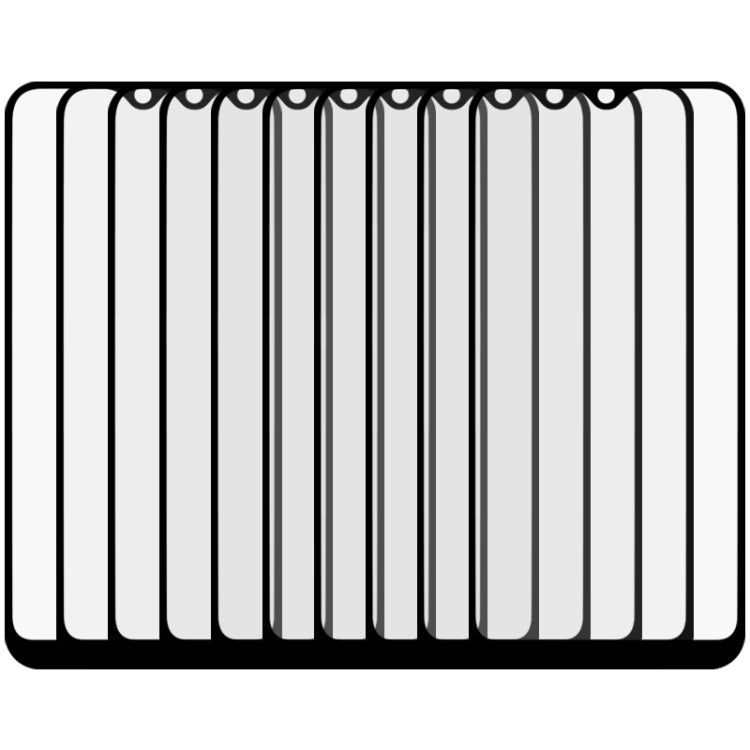 25 PCS Full Glue Full Screen Tempered Glass Film