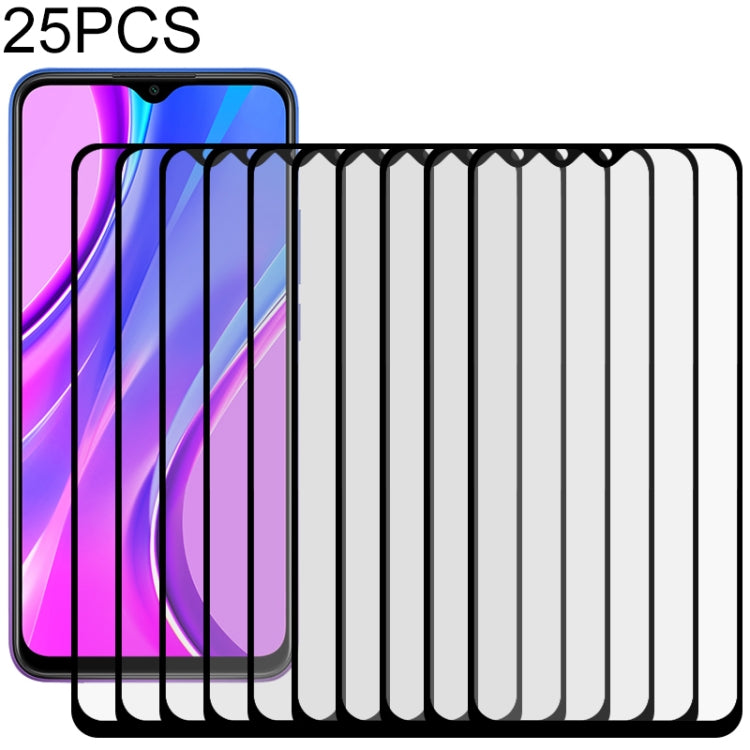 25 PCS Full Glue Full Screen Tempered Glass Film