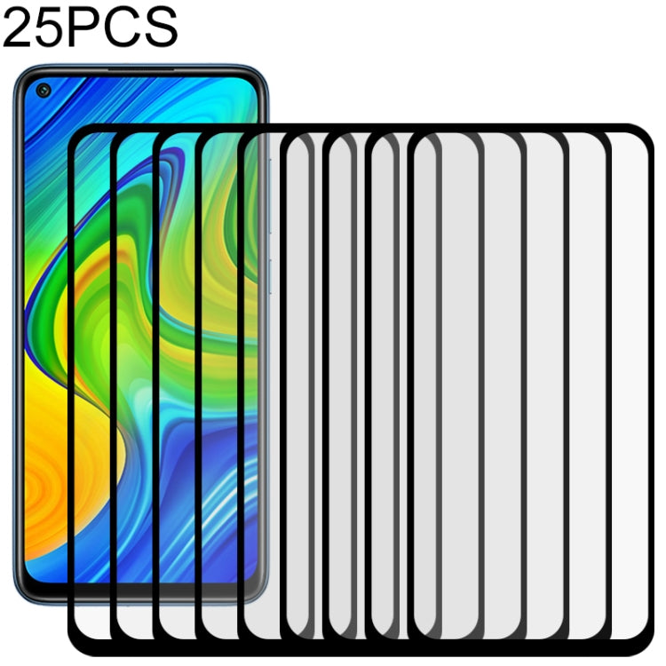 Lot de 25 films de protection en verre trempé pour Xiaomi Redmi 10X 4G, Xiaomi Redmi 10X 5G, Xiaomi Redmi K30i, Xiaomi Mi Note 10, Xiaomi Mi 10 Lite et Xiaomi Mi Note 10 Lite