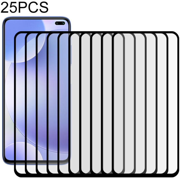 Lot de 25 films de protection en verre trempé pour Xiaomi Redmi 10X 4G, Xiaomi Redmi 10X 5G, Xiaomi Redmi K30i, Xiaomi Mi Note 10, Xiaomi Mi 10 Lite et Xiaomi Mi Note 10 Lite