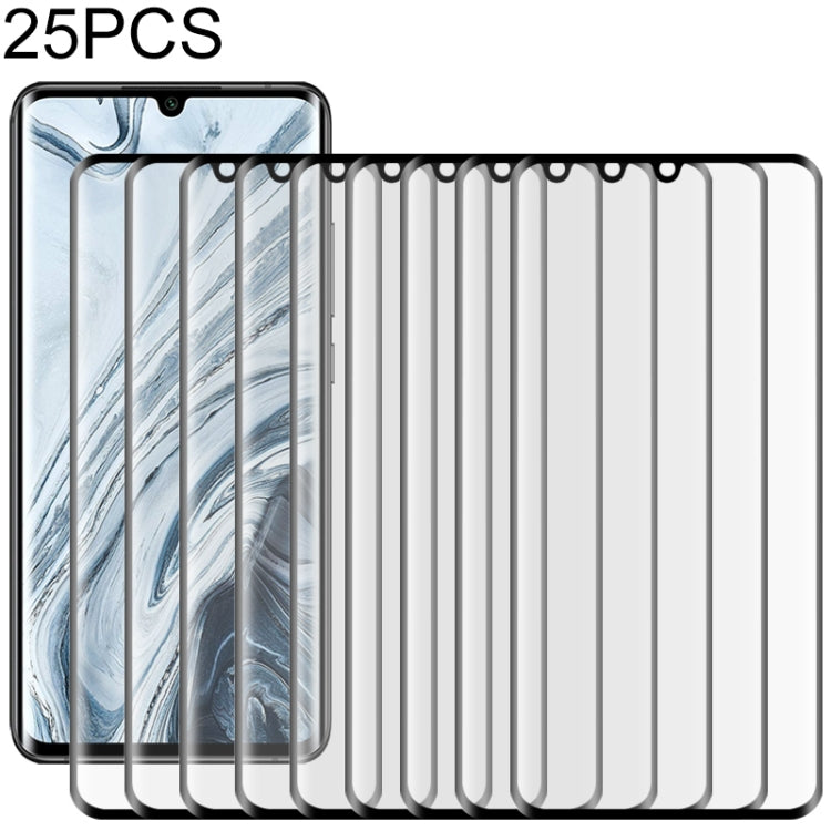 Lot de 25 films de protection en verre trempé pour Xiaomi Redmi 10X 4G, Xiaomi Redmi 10X 5G, Xiaomi Redmi K30i, Xiaomi Mi Note 10, Xiaomi Mi 10 Lite et Xiaomi Mi Note 10 Lite