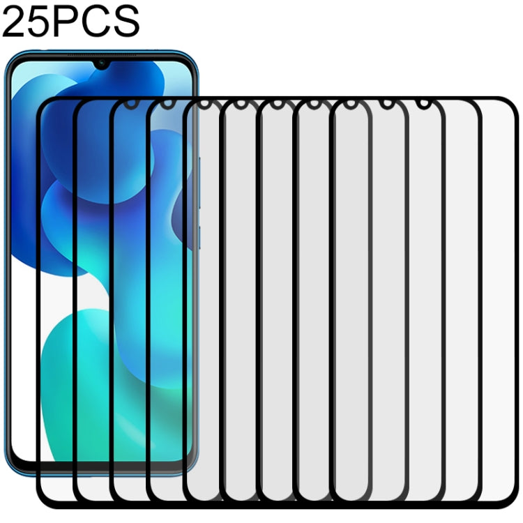 Lot de 25 films de protection en verre trempé pour Xiaomi Redmi 10X 4G, Xiaomi Redmi 10X 5G, Xiaomi Redmi K30i, Xiaomi Mi Note 10, Xiaomi Mi 10 Lite et Xiaomi Mi Note 10 Lite