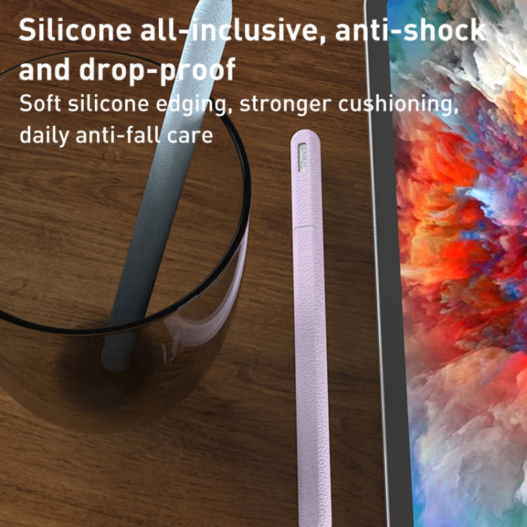 LOVE MEI Frosted Leather Texture Silicone Protective Pen Case