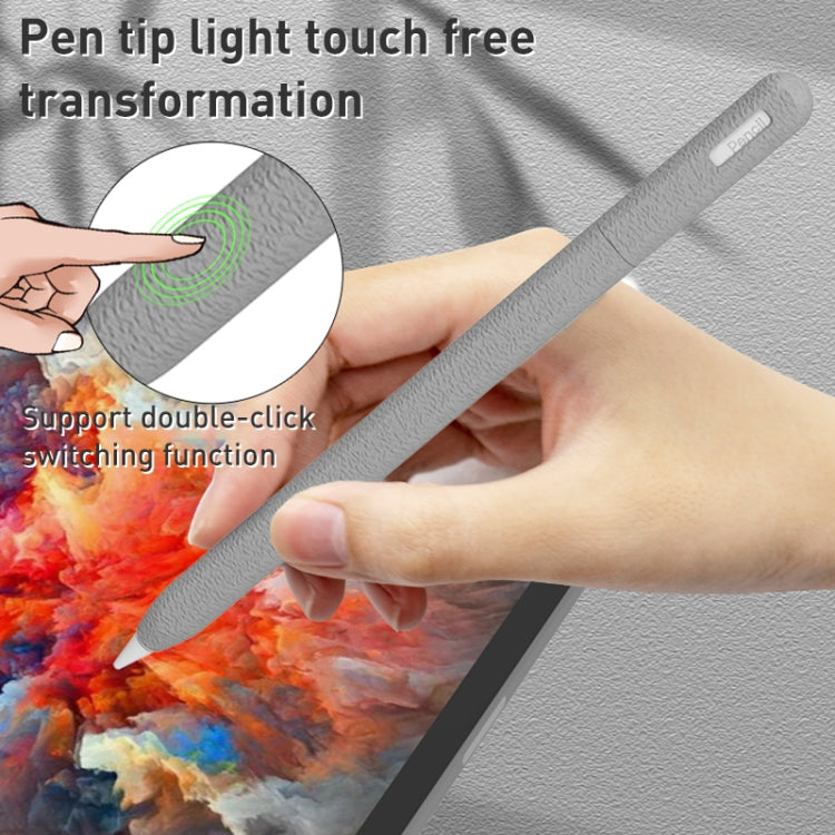 LOVE MEI Frosted Leather Texture Silicone Protective Pen Case