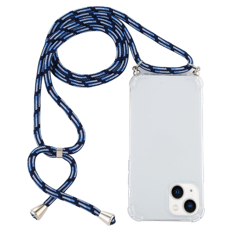 Coque transparente antichoc en TPU avec cordon pour iPhone 15 Plus