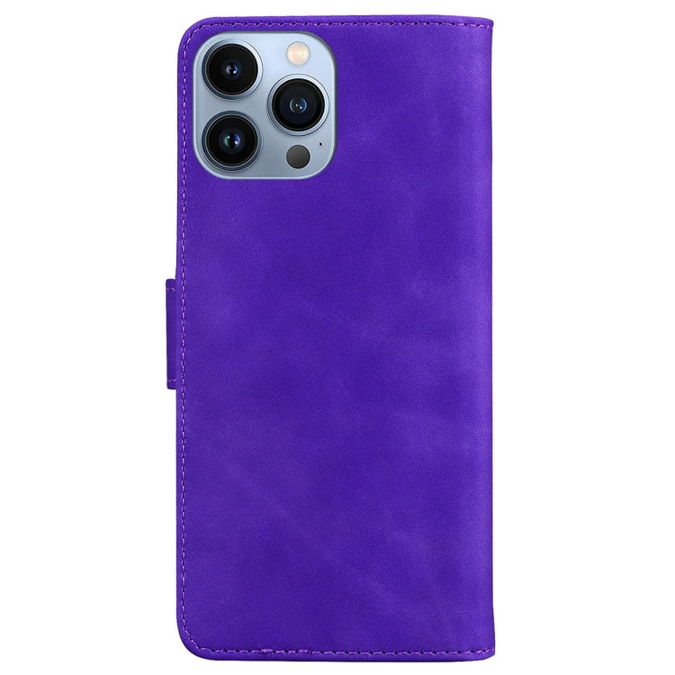 Skin Feel Pure Color Flip Leather Phone Case, For iPhone 14 Pro Max
