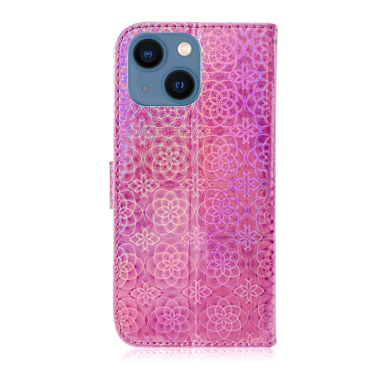 Colorful Magnetic Buckle Leather Phone Case, For iPhone 15