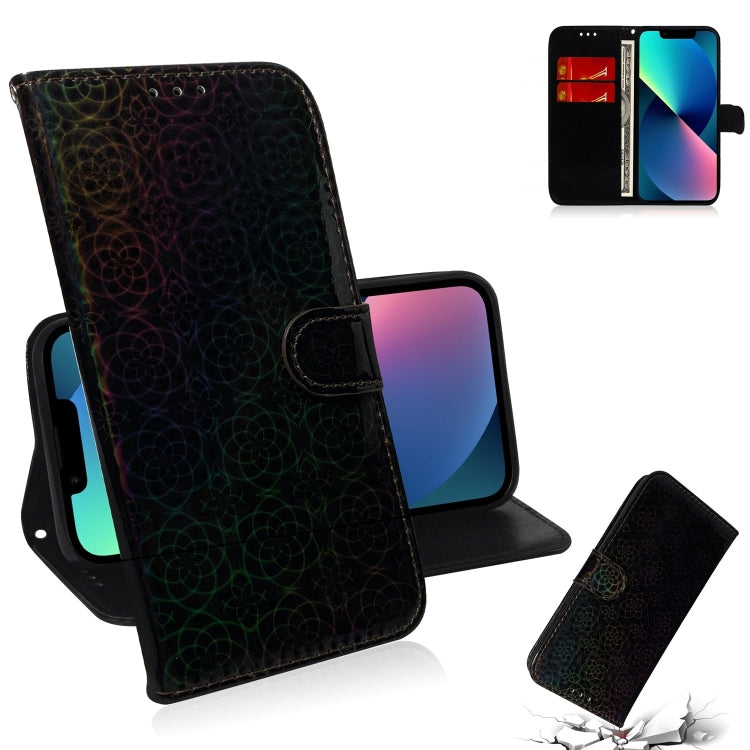 Colorful Magnetic Buckle Leather Phone Case, For iPhone 15