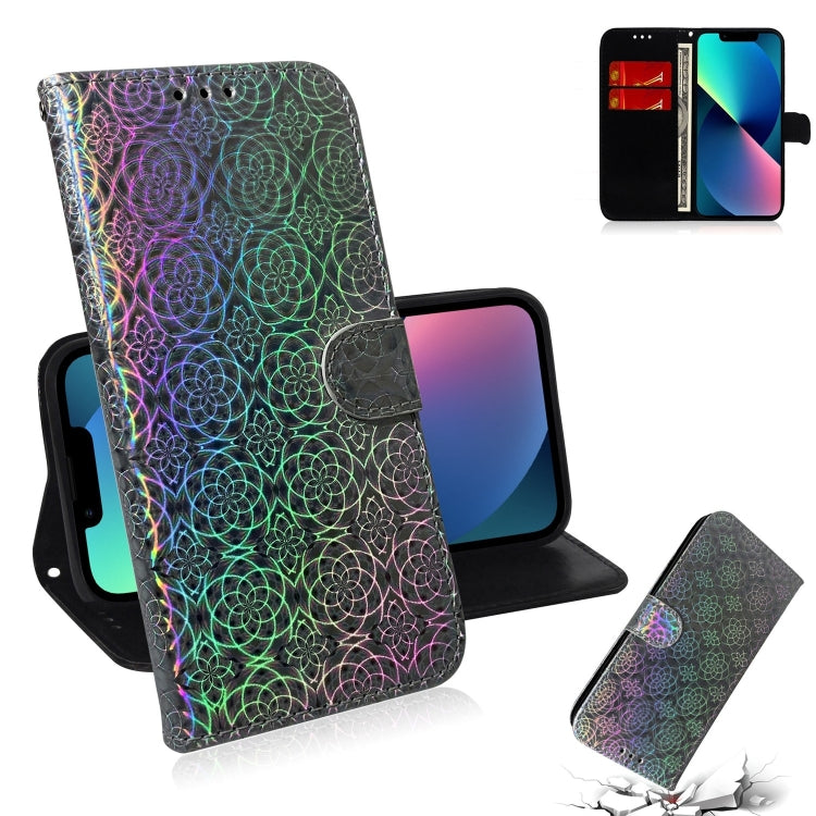 Colorful Magnetic Buckle Leather Phone Case, For iPhone 15