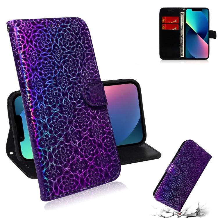 Colorful Magnetic Buckle Leather Phone Case, For iPhone 15
