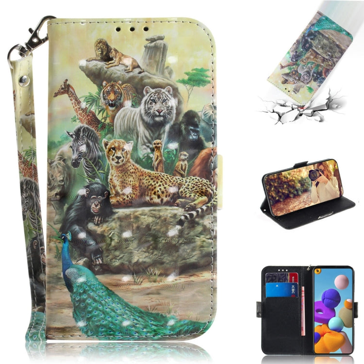 3D Painted Pattern Magnetic Attraction Horizontal Flip Leather Case with Holder & Card Slot & Wallet & Lanyard, For Samsung Galaxy A21s, For Samsung Galaxy A51 5G