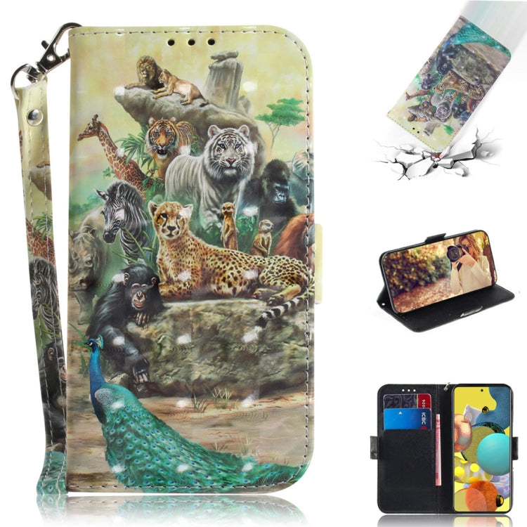 3D Painted Pattern Magnetic Attraction Horizontal Flip Leather Case with Holder & Card Slot & Wallet & Lanyard, For Samsung Galaxy A21s, For Samsung Galaxy A51 5G