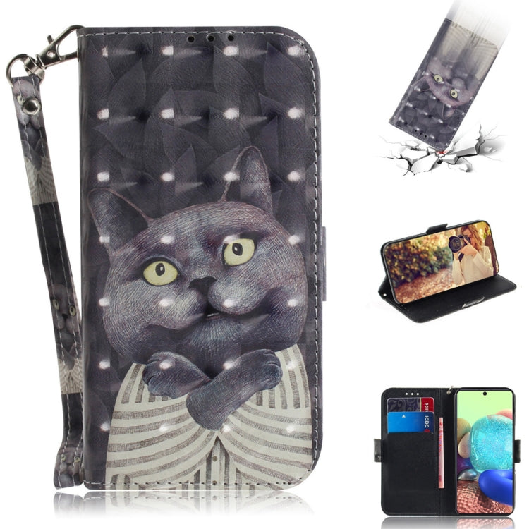 3D Painted Pattern Magnetic Attraction Horizontal Flip Leather Case with Holder & Card Slot & Wallet & Lanyard, For Samsung Galaxy A71 5G, For Huawei P smart 2020