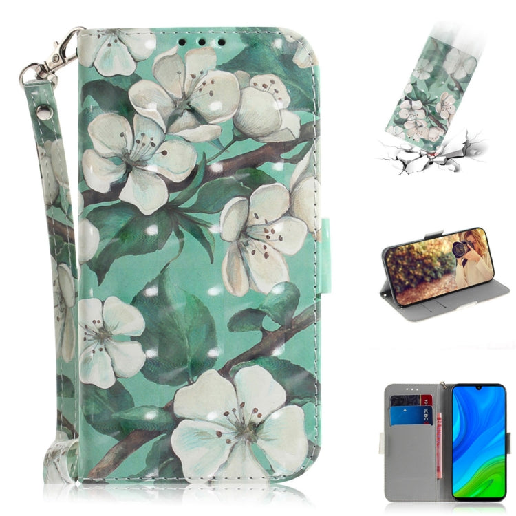 3D Painted Pattern Magnetic Attraction Horizontal Flip Leather Case with Holder & Card Slot & Wallet & Lanyard, For Samsung Galaxy A71 5G, For Huawei P smart 2020