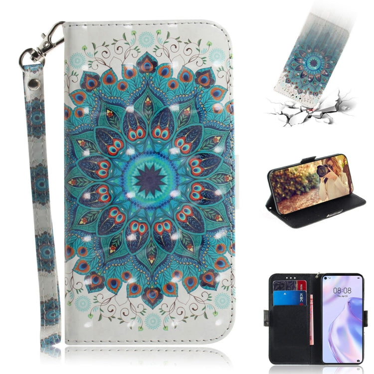 3D Painted Pattern Magnetic Attraction Horizontal Flip Leather Case with Holder & Card Slot & Wallet & Lanyard, For Huawei P40 lite 5G, For Huawei Y5p