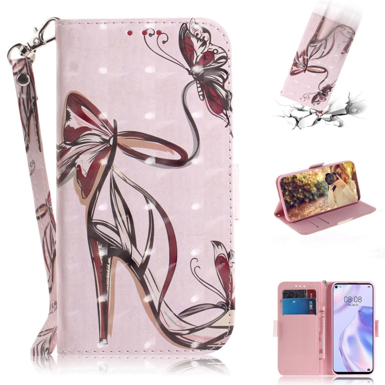 3D Painted Pattern Magnetic Attraction Horizontal Flip Leather Case with Holder & Card Slot & Wallet & Lanyard, For Huawei P40 lite 5G, For Huawei Y5p