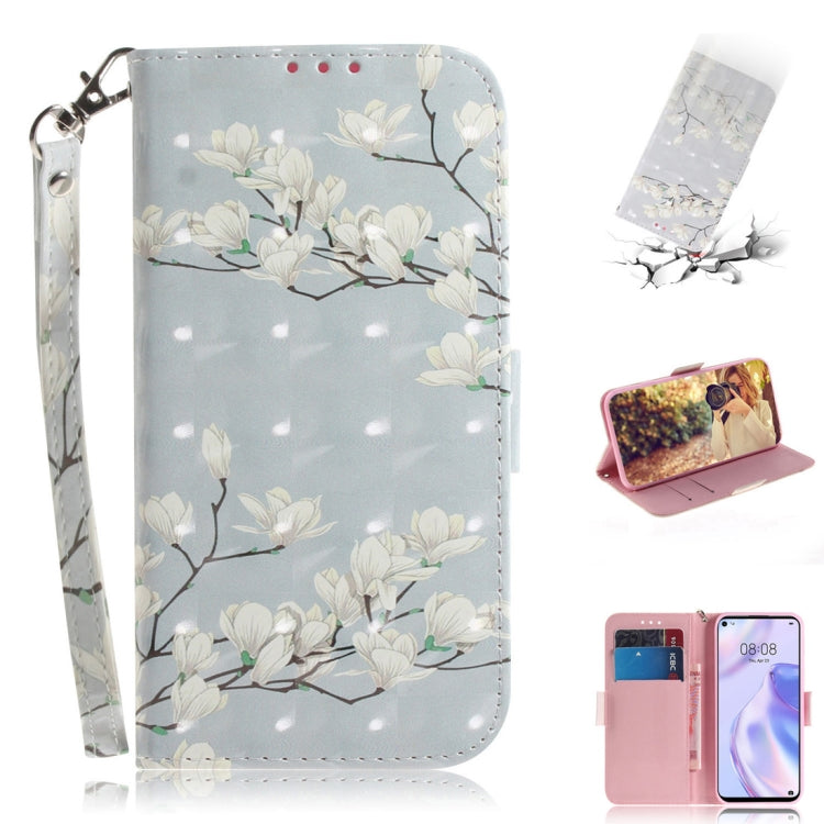 3D Painted Pattern Magnetic Attraction Horizontal Flip Leather Case with Holder & Card Slot & Wallet & Lanyard, For Huawei P40 lite 5G, For Huawei Y5p