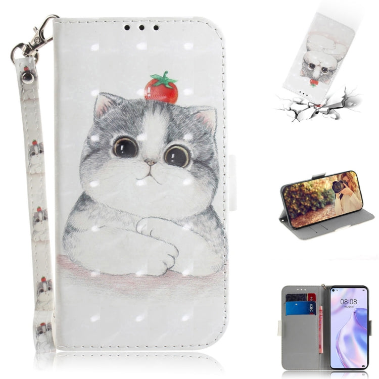 3D Painted Pattern Magnetic Attraction Horizontal Flip Leather Case with Holder & Card Slot & Wallet & Lanyard, For Huawei P40 lite 5G, For Huawei Y5p