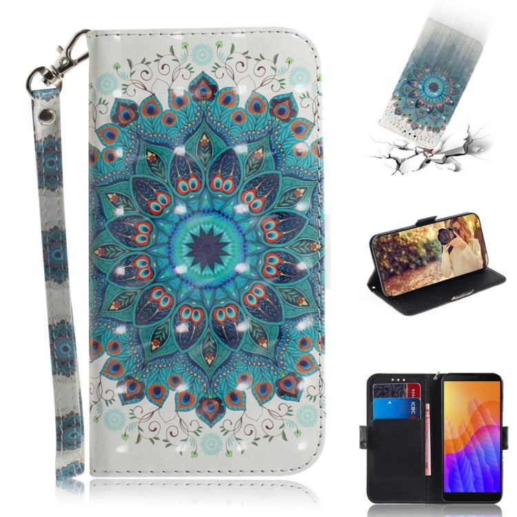 3D Painted Pattern Magnetic Attraction Horizontal Flip Leather Case with Holder & Card Slot & Wallet & Lanyard, For Huawei P40 lite 5G, For Huawei Y5p