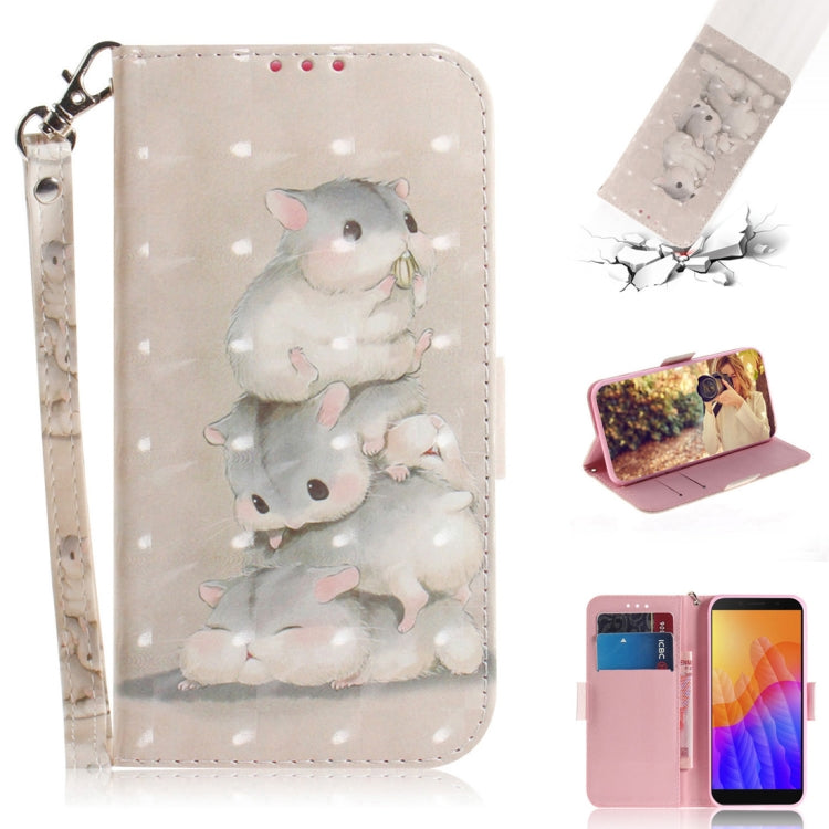 3D Painted Pattern Magnetic Attraction Horizontal Flip Leather Case with Holder & Card Slot & Wallet & Lanyard, For Huawei P40 lite 5G, For Huawei Y5p
