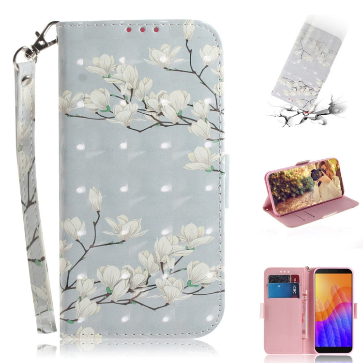 3D Painted Pattern Magnetic Attraction Horizontal Flip Leather Case with Holder & Card Slot & Wallet & Lanyard, For Huawei P40 lite 5G, For Huawei Y5p