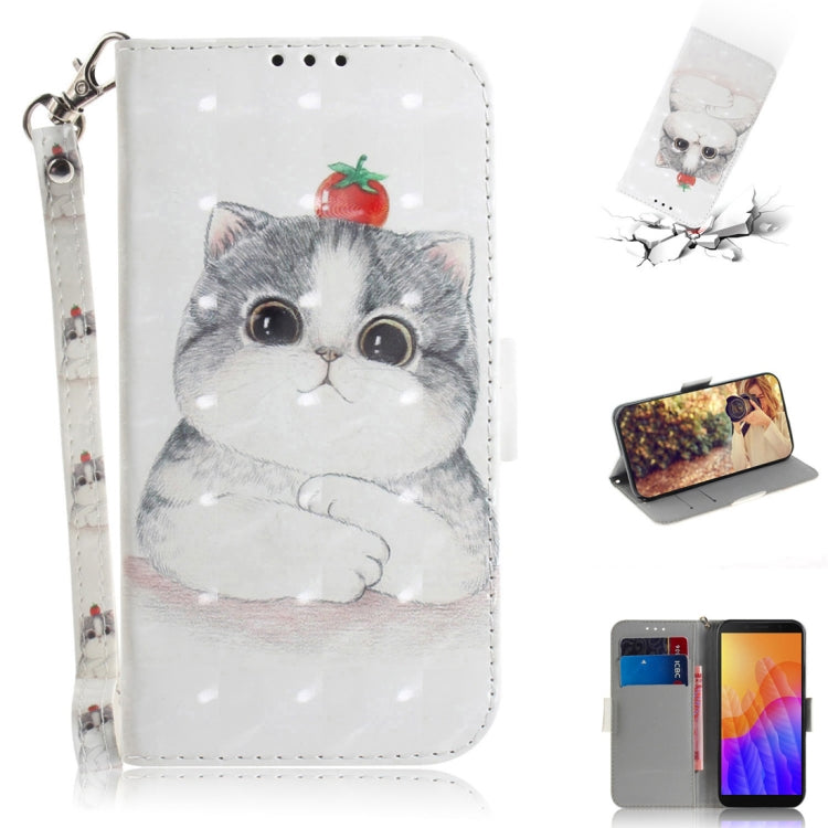 3D Painted Pattern Magnetic Attraction Horizontal Flip Leather Case with Holder & Card Slot & Wallet & Lanyard, For Huawei P40 lite 5G, For Huawei Y5p