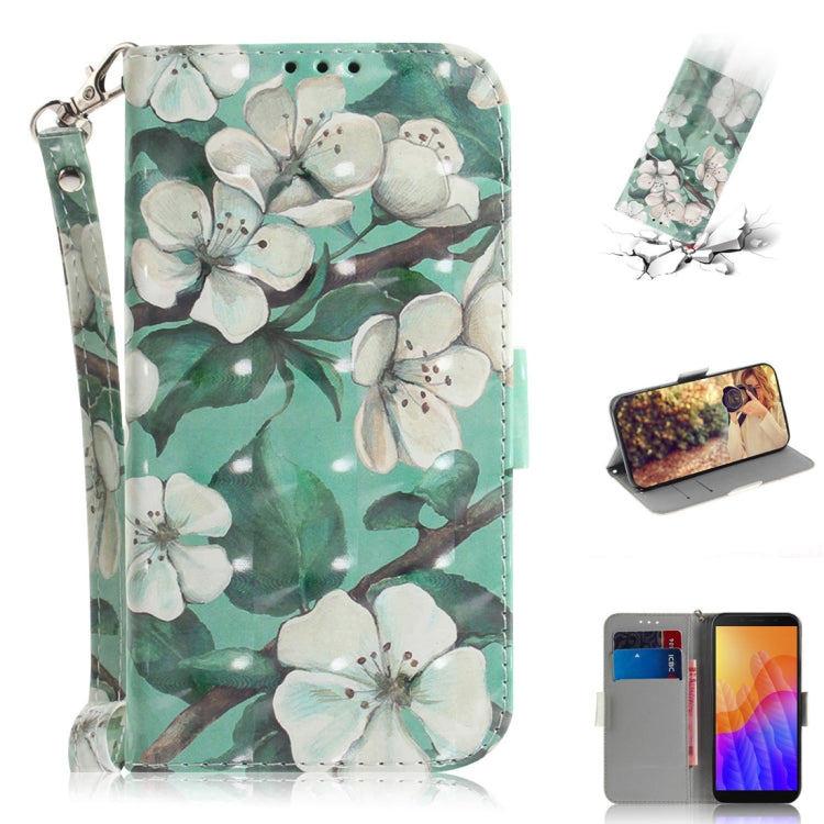 3D Painted Pattern Magnetic Attraction Horizontal Flip Leather Case with Holder & Card Slot & Wallet & Lanyard, For Huawei P40 lite 5G, For Huawei Y5p