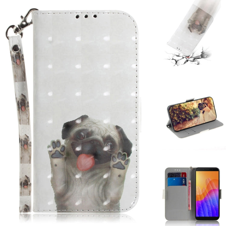 3D Painted Pattern Magnetic Attraction Horizontal Flip Leather Case with Holder & Card Slot & Wallet & Lanyard, For Huawei P40 lite 5G, For Huawei Y5p