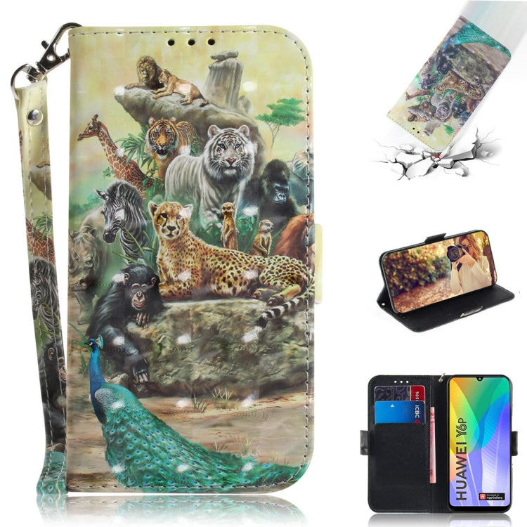 3D Painted Pattern Magnetic Attraction Horizontal Flip Leather Case with Holder & Card Slot & Wallet & Lanyard, For Huawei Y6p, For Huawei Y8p / P Smart S / Enjoy 10s