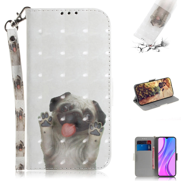 3D Painted Pattern Magnetic Attraction Horizontal Flip Leather Case with Holder & Card Slot & Wallet & Lanyard, For Xiaomi Redmi 9, For Xiaomi Redmi 10X 5G