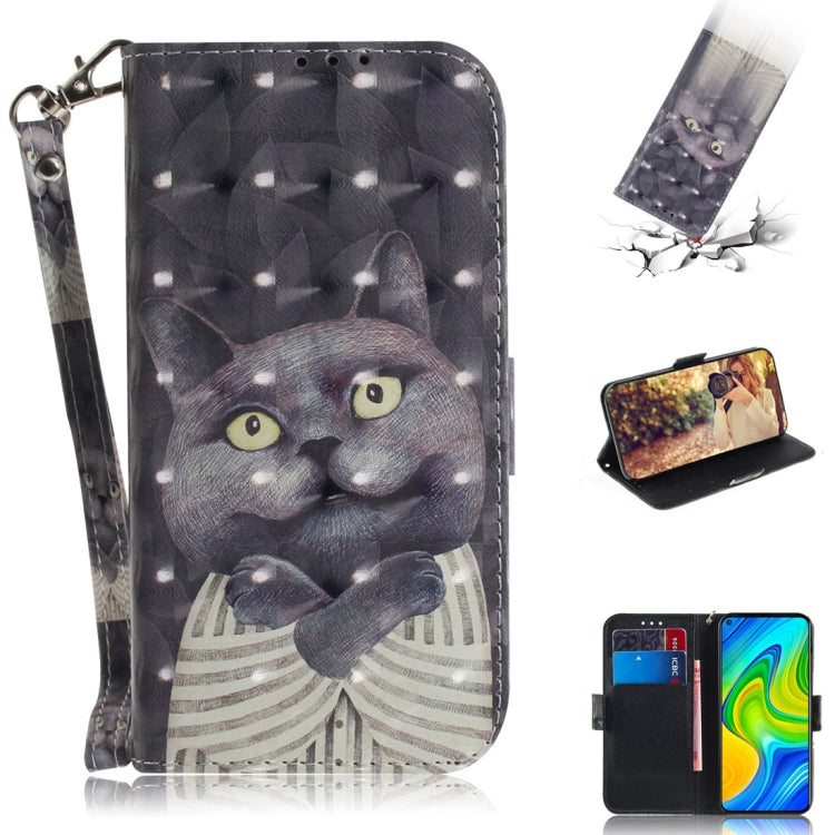 3D Painted Pattern Magnetic Attraction Horizontal Flip Leather Case with Holder & Card Slot & Wallet & Lanyard, For Xiaomi Redmi 10X Pro 5G, For Xiaomi Redmi Note 9 / Redmi 10X 4G