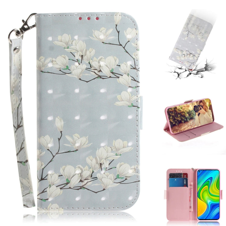 3D Painted Pattern Magnetic Attraction Horizontal Flip Leather Case with Holder & Card Slot & Wallet & Lanyard, For Xiaomi Redmi 10X Pro 5G, For Xiaomi Redmi Note 9 / Redmi 10X 4G