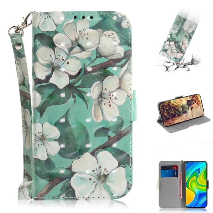 3D Painted Pattern Magnetic Attraction Horizontal Flip Leather Case with Holder & Card Slot & Wallet & Lanyard, For Xiaomi Redmi 10X Pro 5G, For Xiaomi Redmi Note 9 / Redmi 10X 4G